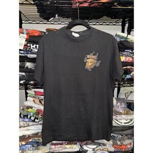 Y2K USMC Bulldog Military Black Shirt Size Medium
